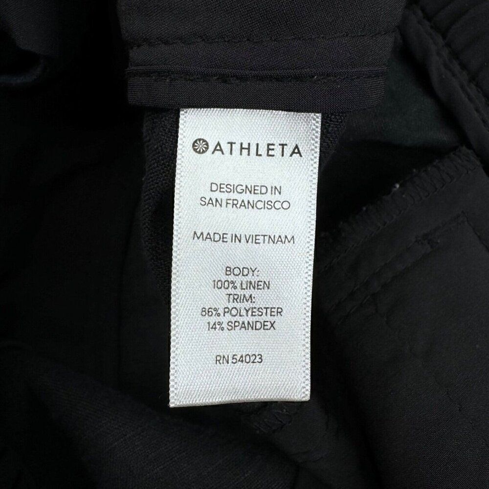 Athleta Beachside Bali Linen Shorts Black - Picture 5 of 9